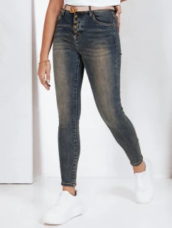 Dámske skinny džínsy námornícka modrá FashionStreet UY2825