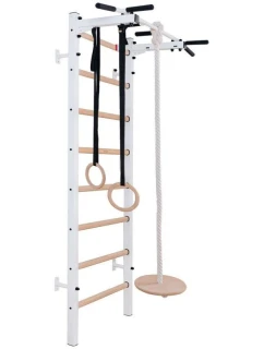 DREVENO-KOVOVÉ GYMNASTICKÉ REBRÍKY S DREVENOU HRAZDOU A PRÍSLUŠENSTVOM BENCHK 221W A204