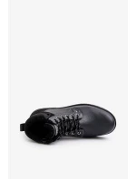 Zateplené pánske trapery z eko kože Black Venredia Zateplené pánske trapery z eko kože Black Venredia