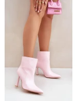 Lakované členkové topánky na špičke Slip-on Light Pink Seliri
