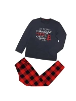 Dámske pyžamo 165/051 šedá vzor vianoce - Karol