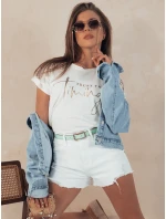 Dámske džínsové šortky FRESH LOOK white FashionStreet SY0369