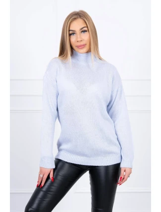 Polovičný sveter s rolákom modrý