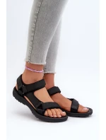 Lekkie Sportowe Sandały Damskie Czarne Lumeria Lekkie Sportowe Sandały Damskie Czarne Lumeria