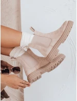 Dámske semišové béžové čižmy MADDEN FashionStreet ZY0415