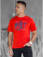 Pánske oranžové tričko s potlačou FashionStreet RX5448