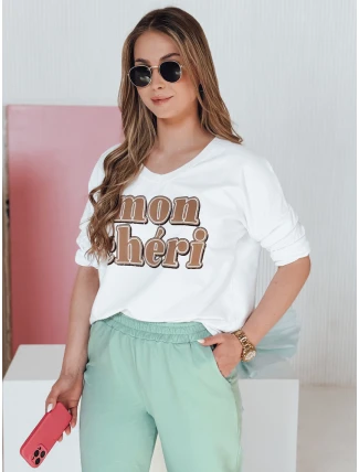 Dámska bavlnená blúzka s potlačou CHERINO biela FashionStreet RY2828 Dámska bavlnená blúzka s potlačou CHERINO biela FashionStreet RY2828