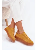Zamszowe Sneakersy Damskie Big Star RR274846 HI-POLY SYSTEM Żółte