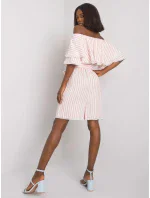 Šaty LK SK 507354.30P bielo-ružové