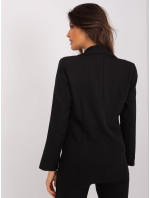 Čierna dámska bunda so sponou