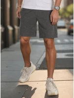 Pánske tmavosivé teplákové šortky FashionStreet SX2484 Pánske tmavosivé teplákové šortky FashionStreet SX2484