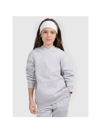 Dievčenská mikina bez prúžkov s kapucňou 4F 4FJWMM00TSWSF1862-25M