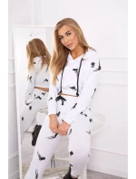 Sada s potlačou pištole biela