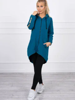 Mikina so zipsom na chrbte Marine