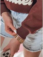 Dámska nadrozmerná mikina s medvedíkmi MISOBEARS bordová FashionStreet BY1434 Dámska nadrozmerná mikina s medvedíkmi MISOBEARS bordová FashionStreet BY1434