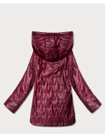 Goodlookin burgundská tenká bunda s kapucňou Plus Size (B8576-27) Goodlookin burgundská tenká bunda s kapucňou Plus Size (B8576-27)