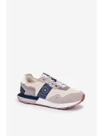 Zamszowe Sneakersy Męskie Na Platformie Big Star RR174471 Hi-Poly System Szare