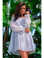 Denné šaty A435 Biela - Awama Denné šaty A435 Biela - Awama