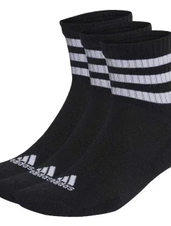 Adidas 3-pruhové polstrované športové ponožky stredného strihu 3 páry IC1317