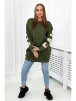 Izolovaná mikina s nápisom California khaki