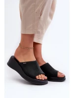Pachnące Klapki Damskie Na Koturnie ZAXY LL285084 Czarne