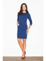 Šaty Ilma M205 v tmavo modrej farbe - Figl