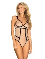 Elegantné body Nudelia teddy nude - Obsessive Elegantné body Nudelia teddy nude - Obsessive