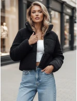 Dámska krátka zimná bunda z alpaky CELESTIAL black FashionStreet TY4481z Dámska krátka zimná bunda z alpaky CELESTIAL black FashionStreet TY4481z