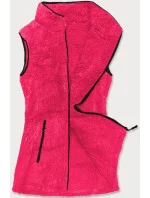 Plyšová dámska vesta vo farbe červeného melónu (HH005-28) Plyšová dámska vesta vo farbe červeného melónu (HH005-28)