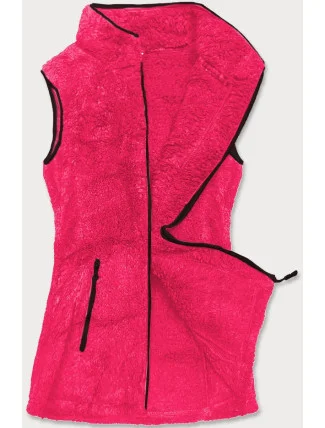 Plyšová dámska vesta vo farbe červeného melónu (HH005-28) Plyšová dámska vesta vo farbe červeného melónu (HH005-28)