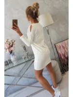 Šaty s potlačou košíka ecru