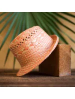 Unisex plážový klobúk cz21146-1 Beige-orange - Art Of Polo