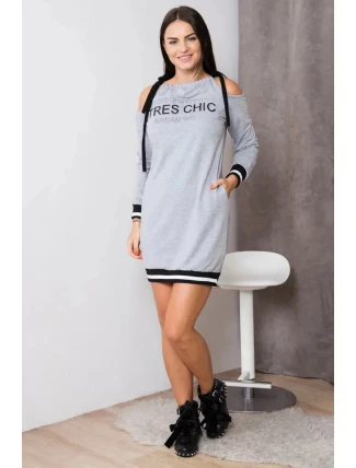 Dámske šaty 62182 Grey - Kesi