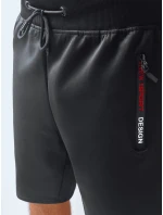 Pánske čierne teplákové šortky FashionStreet SX2227