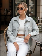 Dámska prechodná bunda v jednej veľkosti vo svetlosivej farbe STRASHINE FashionStreet TY4845