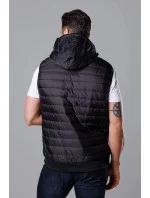 Čierna pánska vesta s kapucňou (8MY88-1)