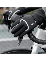 Cyklistické rukavice Rockbros, nepremokavé, veľkosť: XXL - čierne Cyklistické rukavice Rockbros, nepremokavé, veľkosť: XXL - čierne