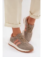 Dámské tenisky z přírodního semiše tmavě zelené Marceline