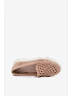 Dámske sieťované mokasíny Sergio Leone MK097H beige Dámske sieťované mokasíny Sergio Leone MK097H beige