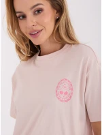 Tričko D12022M02842A svetlo ružová