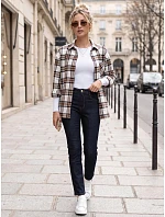 Dámske skinny džínsy s vysokým pásom, tmavomodré, FashionStreet UY3097