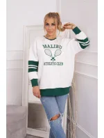 Zateplená mikina Malibu ecru+ tmavo zelená