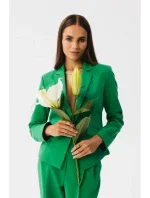 S353 Sako na mieru s jedným gombíkom - zelené S353 Sako na mieru s jedným gombíkom - zelené