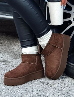 Dámske snežnice na platforme hnedé ALPIKA FashionStreet ZY0563
