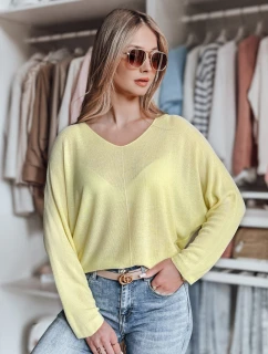 Dámsky oversize sveter NORVAN lemon FashionStreet MY2456