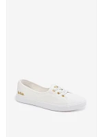 Dámské tenisky bílo-zlaté Lee Cooper LCW-26-02-4043