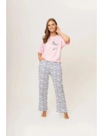 Dámske pyžamo 160/074 ružovo šedá - Karol