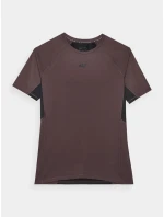 Pánske športové rýchloschnúce tričko 4F - hnedé