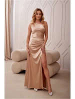 Večerné šaty SUK0461 zlaté - Roco Fashion