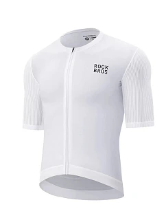 Cyklistický dres Rockbros 15200025 krátky rukáv veľkosť L - biely